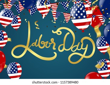 Labor day sale promotion advertising banner template. American labor day wallpaper.voucher discount