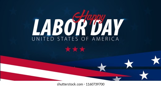 Labor Day Sale Promotion, Advertising, Poster, Banner, Template With American Flag. American Labor Day Wallpaper. Voucher Discount.