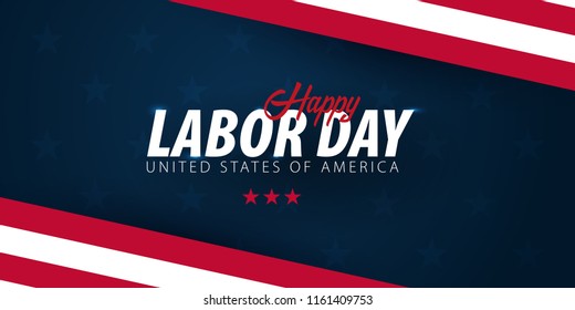 Labor Day sale promotion, advertising, poster, banner, template with American flag. American labor day wallpaper. Voucher discount.