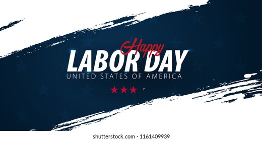 Labor Day sale promotion, advertising, poster, banner, template with American flag. American labor day wallpaper. Voucher discount.