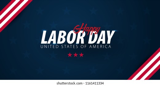 Labor Day sale promotion, advertising, poster, banner, template with American flag. American labor day wallpaper. Voucher discount