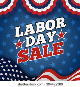 Labor day sale promotion advertising banner design. American labor day wallpaper | Vector illustration