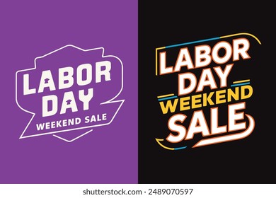 Labor Day Sale promotion banner or poster for American Labor Day. Vector illustration