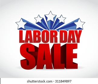 labor day sale sign illustration design graphic