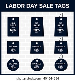 Labor day sale tags