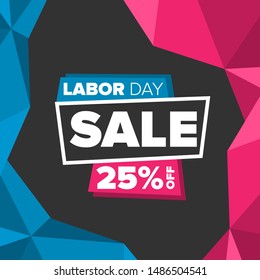 Labor day sale vector banner