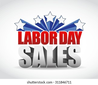 labor day sales sign illustration design graphic