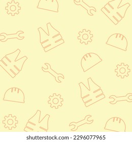 Labor Day Seamless Pattern Design Illustration background, template for banner, greeting card, web, social media.