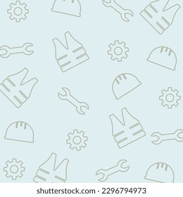 Labor Day Seamless Pattern Design Illustration background, template for banner, greeting card, web, social media.