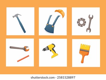 Labor day set design vector illustration or May day.