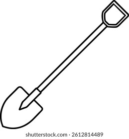 labor day shovel line art illustration