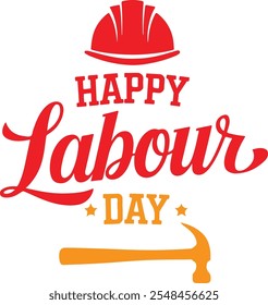 Labor Day. single design of lettering labels for USA Labor Day