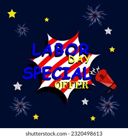 Labor day special sale vector design