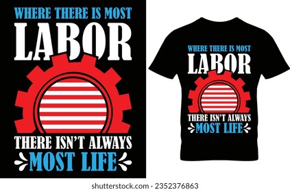 Labor Day Special Typography T-shirt Design