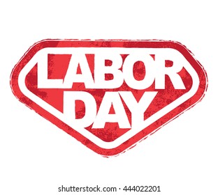 Labor day stamp. Vector illustration.
