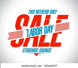 Labor day storewide savings sale design