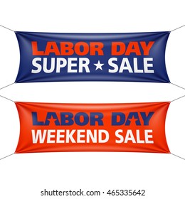 Labor Day Super Sale banners