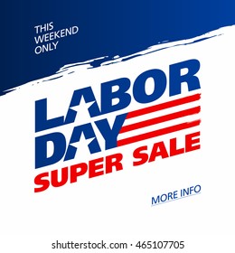 Labor Day Super Sale promotion advertising banner design