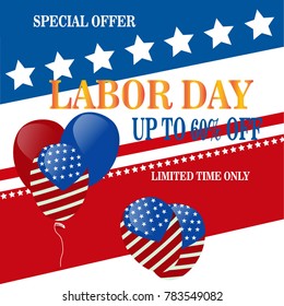 Labor Day Super Sale special offer poster