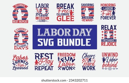  Labor Day SVG Bundle - Hand written vector t shirt design, Illustration for prints on t-shirts, bags, posters, cards and Mug.
 svg