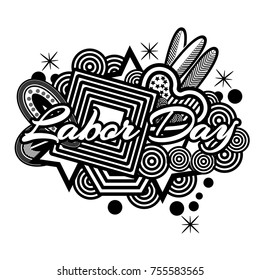 Labor Day symbol  for flyer, poster, banner, web header. Abstract background