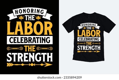 Labor day t shirt design, September first Monday, USA holiday.