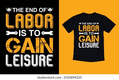 Labor day t shirt design, September first Monday, USA holiday.