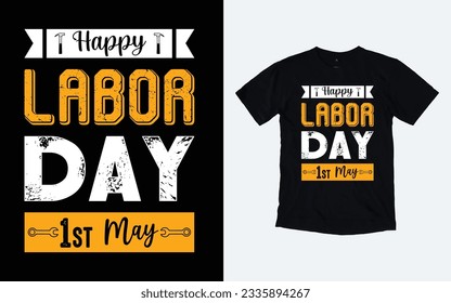 Labor day t shirt design, September first Monday, USA holiday.