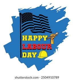 Labor Day T Shirt Design. Happy Labor Day. Print On Vector Typography May Day T Shirt Design. Let's Celebrate Labor Day.