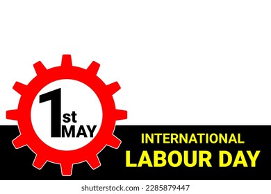 Labor Day template. Poster, banner, brochure or flyer design with stylish text 1st May. Happy Labor Day.