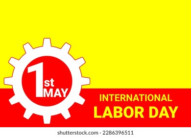 Labor Day template. Poster, banner, brochure or flyer design with stylish text 1st May. Happy Labor Day.