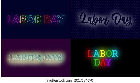 Labor day text background illustration for web banner and online flyer