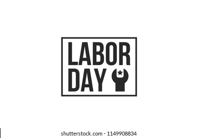 Labor Day Text, Vector Illustration