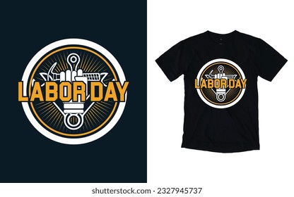 Labor day t-shirt design, happy labor day typography t shirt design.