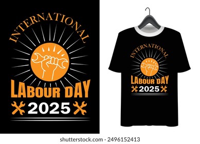 Labor Day T-shirt Design. Happy labor day. Print on Vector typograph may day t shirt design. international labour day