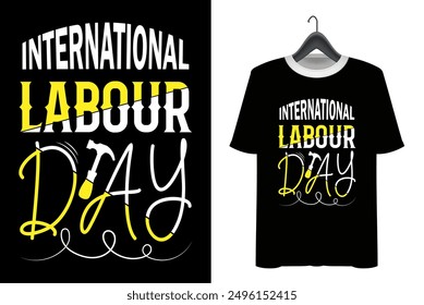 Labor Day T-shirt Design. Happy labor day. Print on Vector typograph may day t shirt design. international labour day illustration