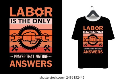 Labor Day T-shirt Design. Happy labor day. Print on Vector typograph may day t shirt design. let's celebrate labor day illustration