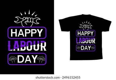 Labor Day T-shirt Design. Happy labor day. Print on Vector typograph may day t shirt design. 1st may let's celebrate labor day