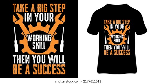 Labor day t-shirt design and lettering, typography quote. T-shirt design print template.