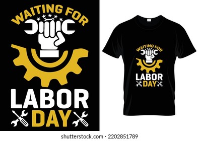 Labor day t-shirt design vector and typography templet