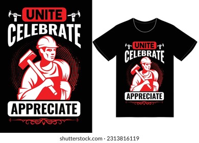 Labor Day T-shirt Design. Labor Day Vector.