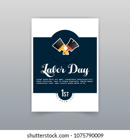 Labor day typographic card with creative design vector 