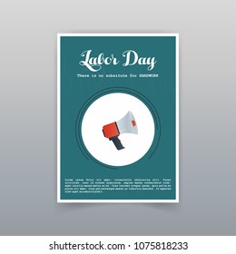 Labor day typographic card with creative design vector 