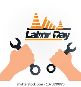 Labor day typographic creative design vector