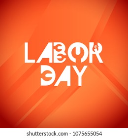 Labor day typographic design with pattern background vector 