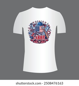 Labor Day with typography design.