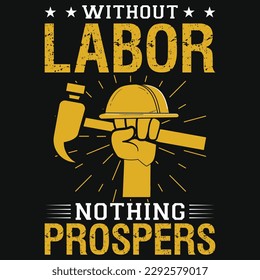 Labor day typography graphics tshirt design 