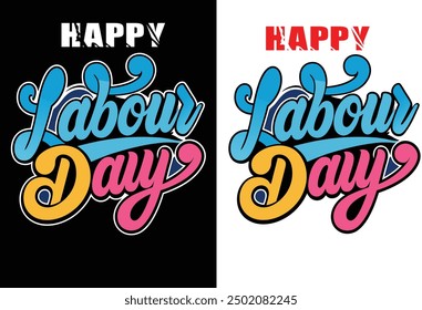 Labor Day Typography label for USA Labor Day celebration. Happy Labor Day vector.