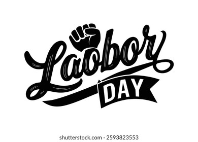Labor Day Typography Silhouette Design for T-Shirts, Posters, and Printable