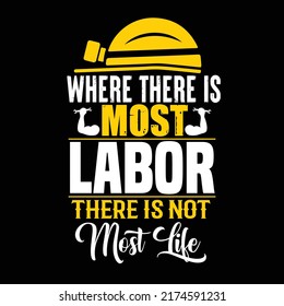 Labor day typography t shirt design